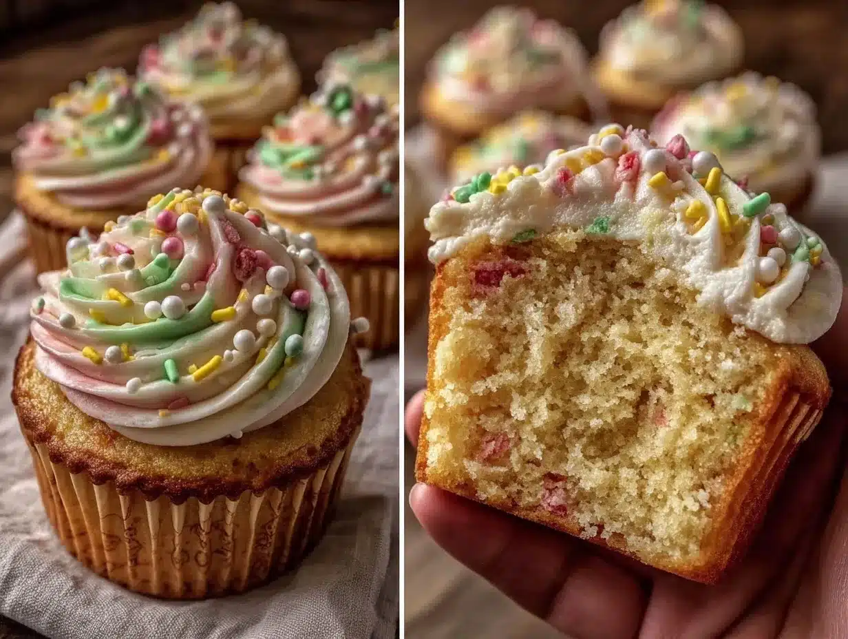 fluffy Easter cupcakes preparation steps