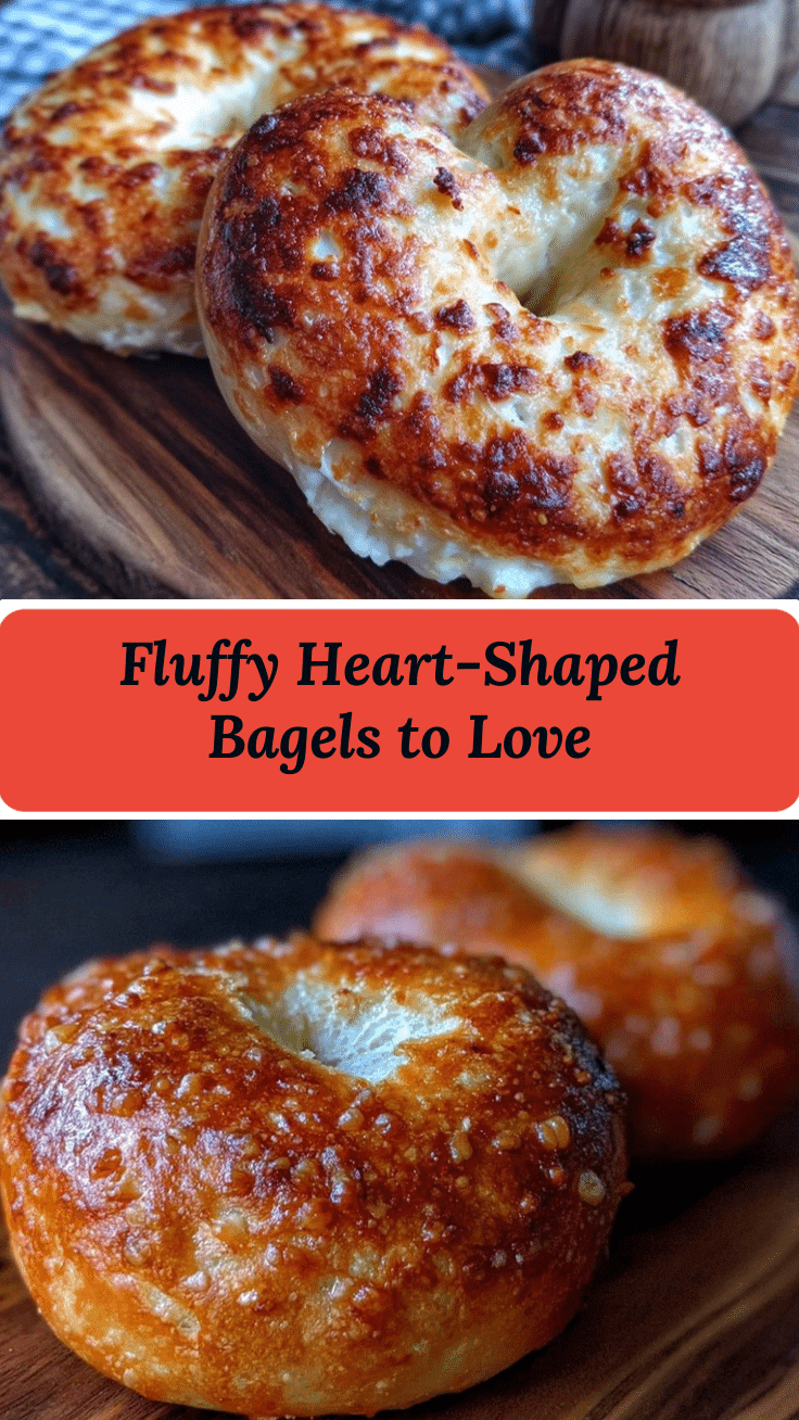 fluffy heart-shaped bagels recipe