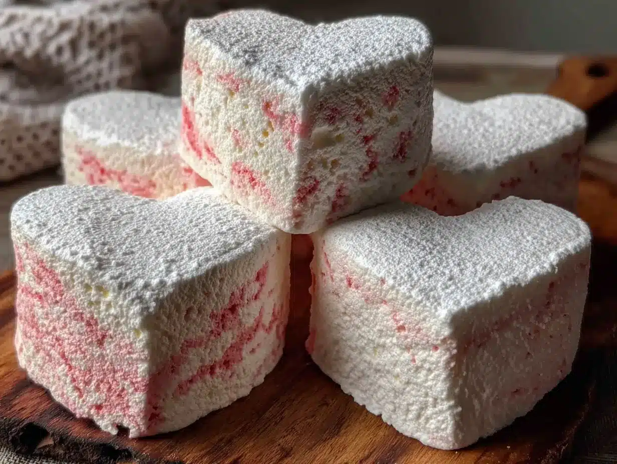 fluffy heart-shaped marshmallows preparation steps