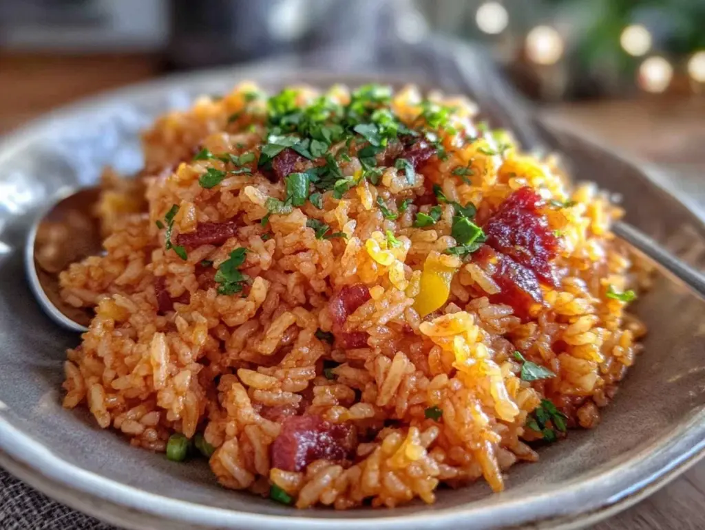 fluffy Mexican rice - featured image
