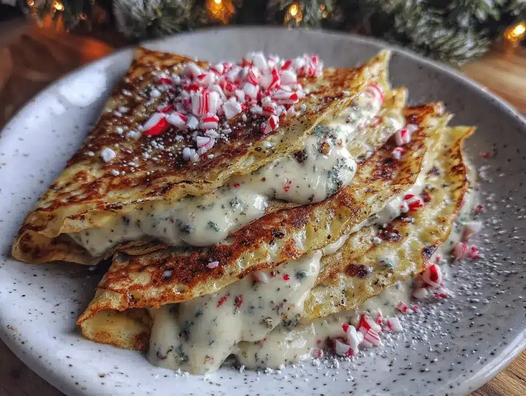 fluffy peppermint crepes - featured image