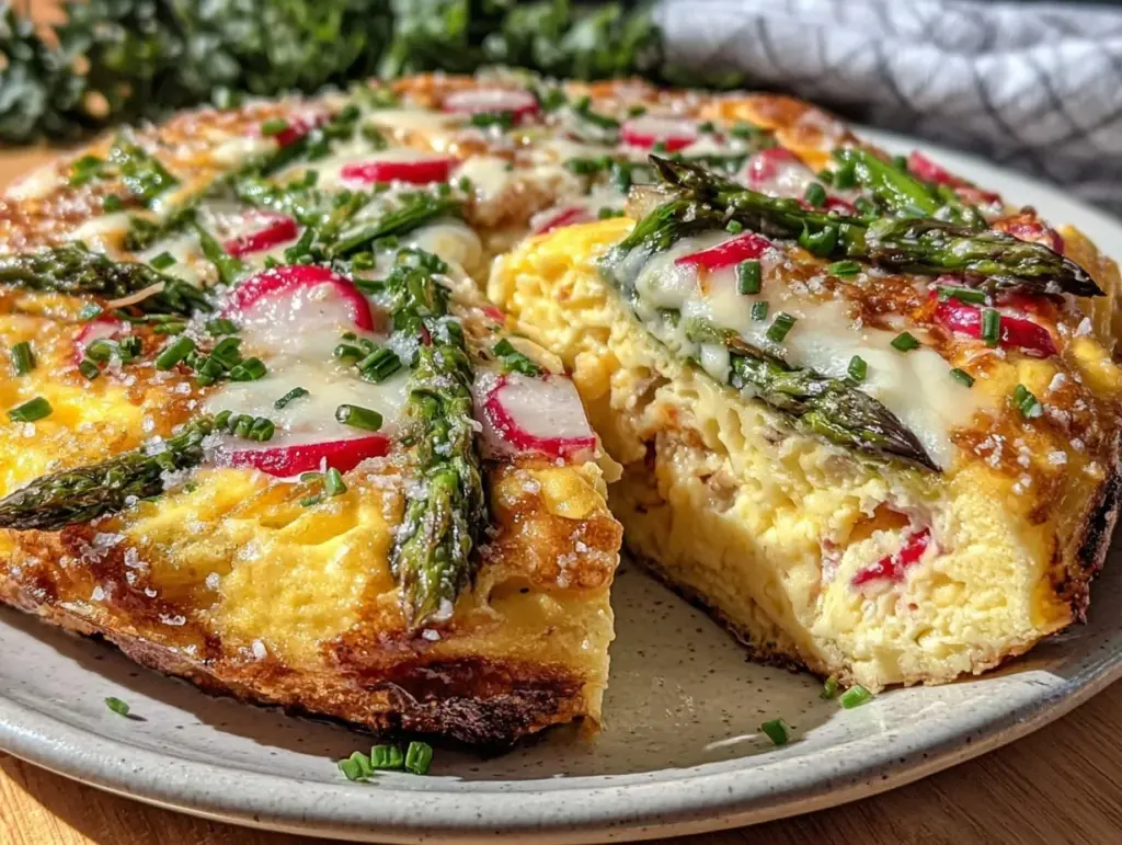 fluffy spring frittata - featured image
