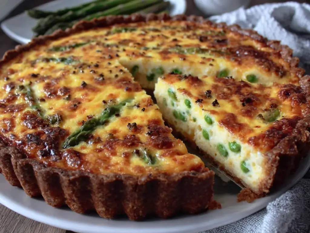 fluffy spring quiche - featured image