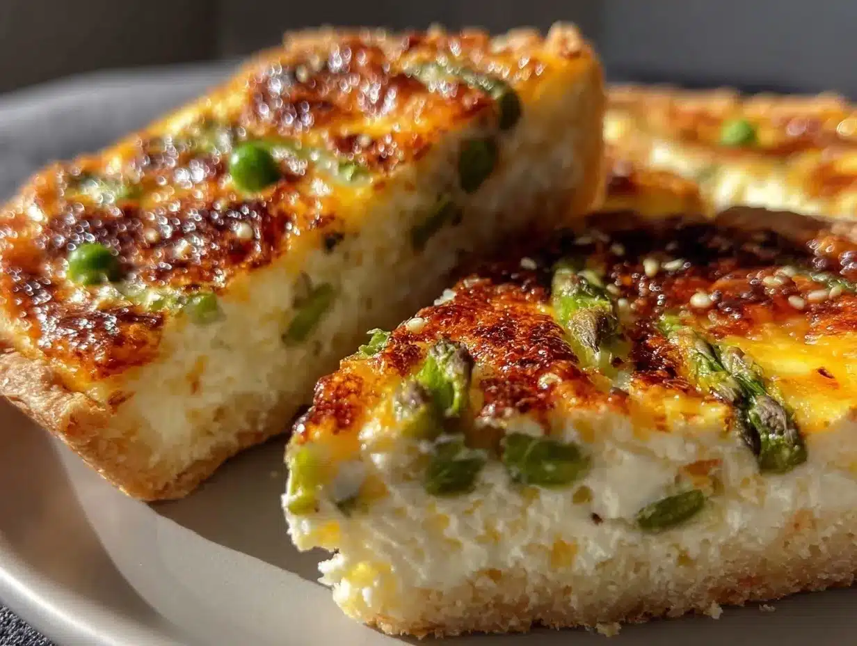 fluffy spring quiche preparation steps