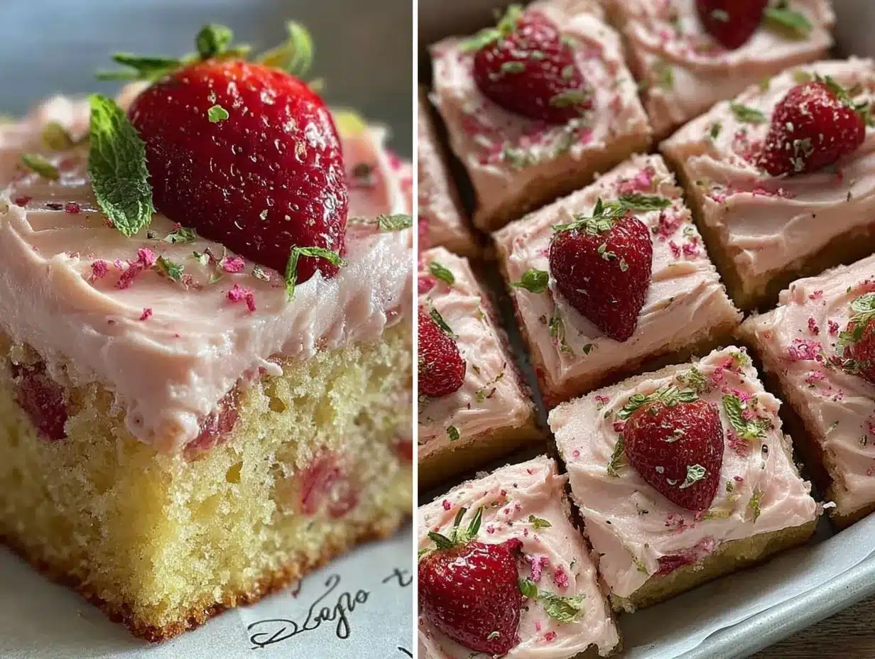 fluffy strawberry cake preparation steps
