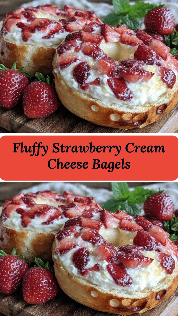 fluffy strawberry cream cheese bagels recipe