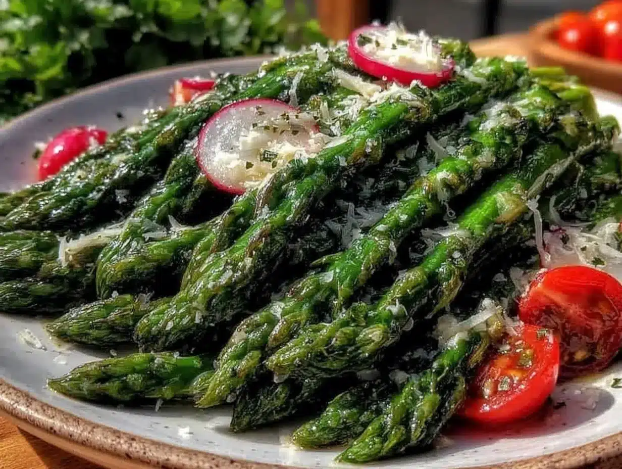 fresh asparagus salad preparation steps