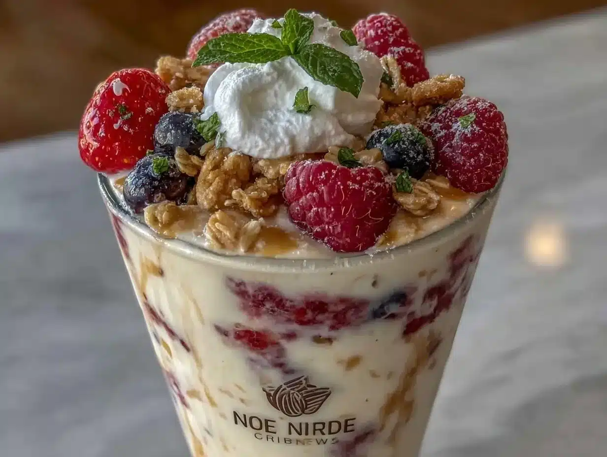 fresh berry yogurt parfait preparation steps
