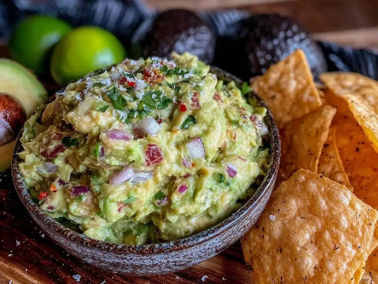 fresh guacamole dip preparation steps