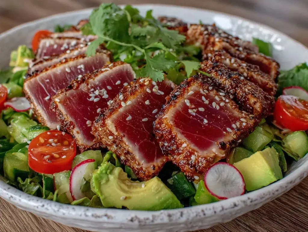 fresh healthy tuna salad - featured image