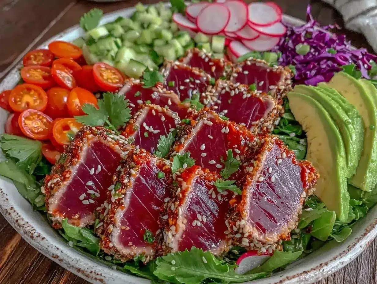 fresh healthy tuna salad preparation steps