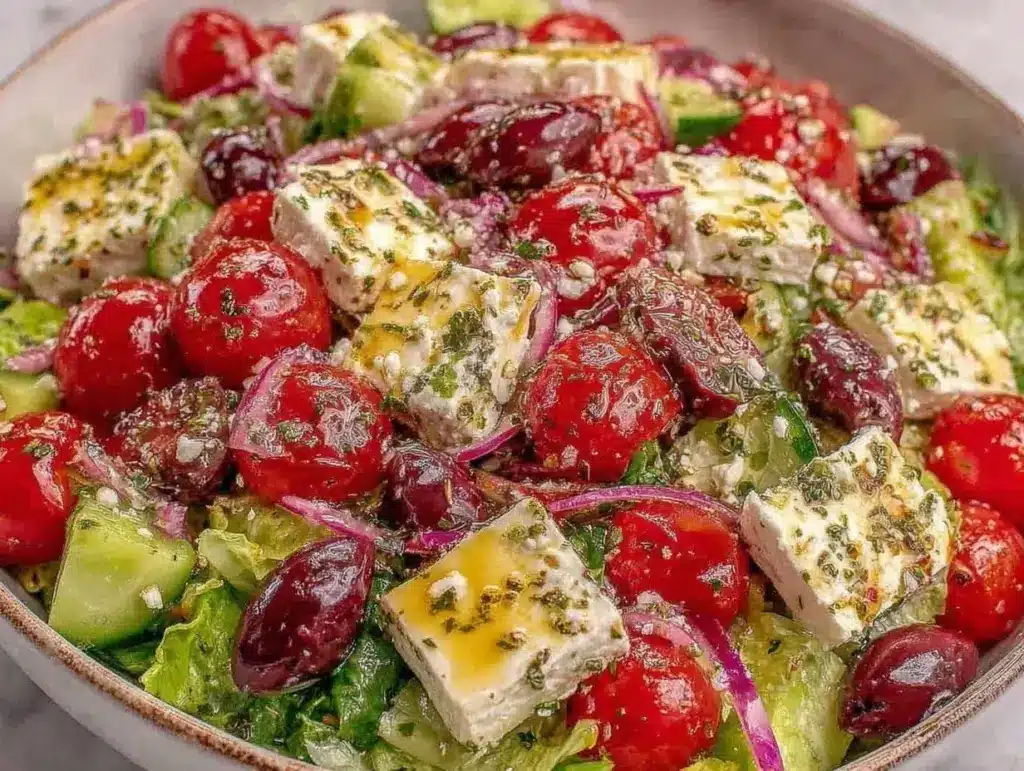 fresh mediterranean salad - featured image
