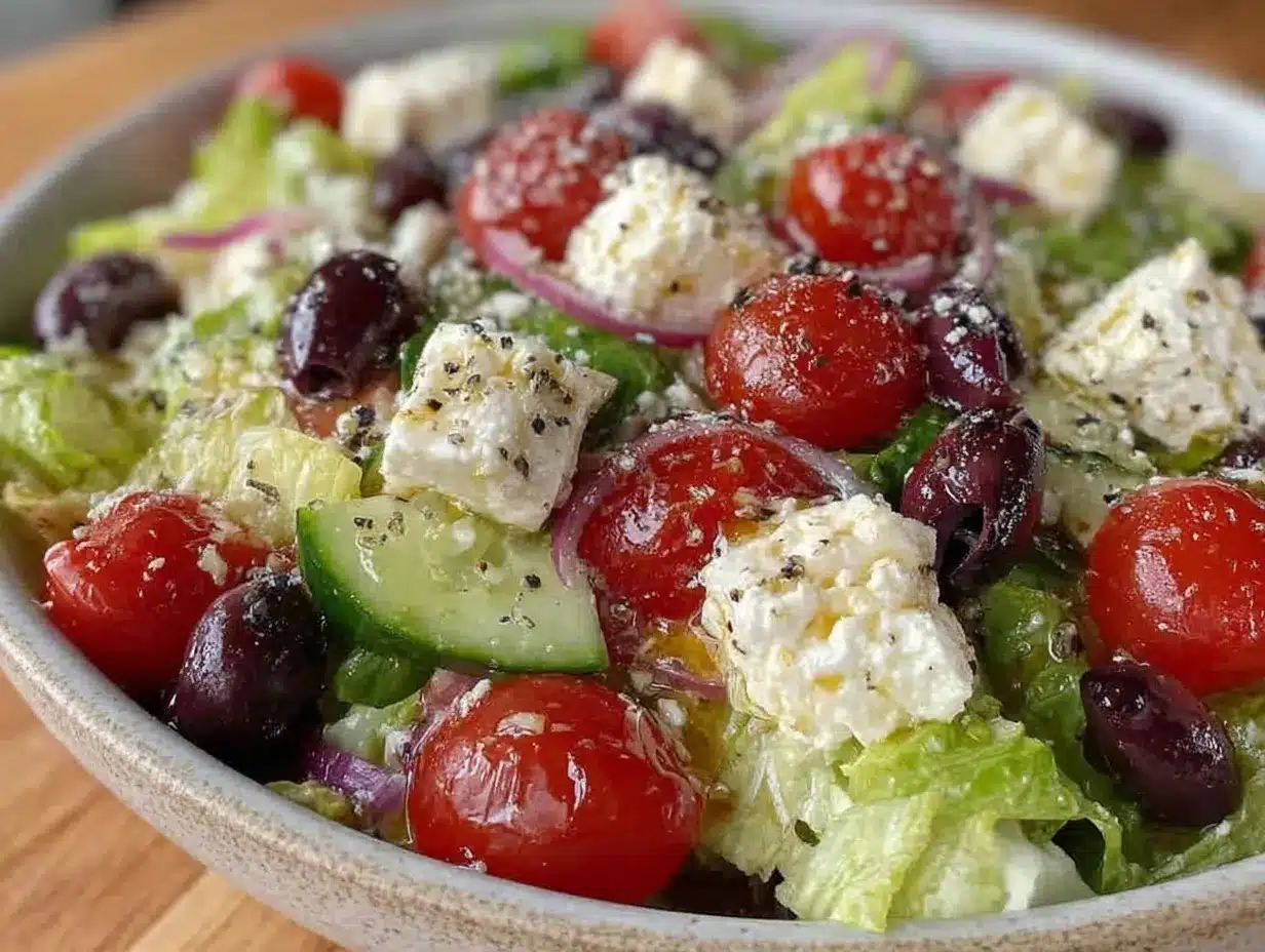 fresh mediterranean salad preparation steps