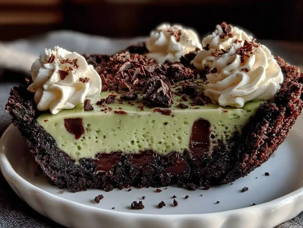 Grasshopper Pie with Oreo Crust preparation steps