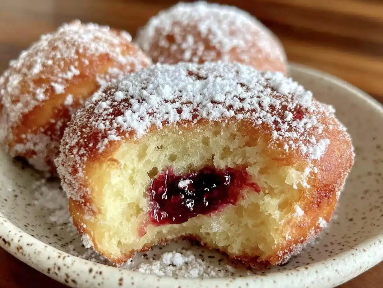homemade jelly donuts preparation steps