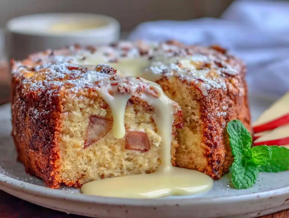 Irish apple cake preparation steps