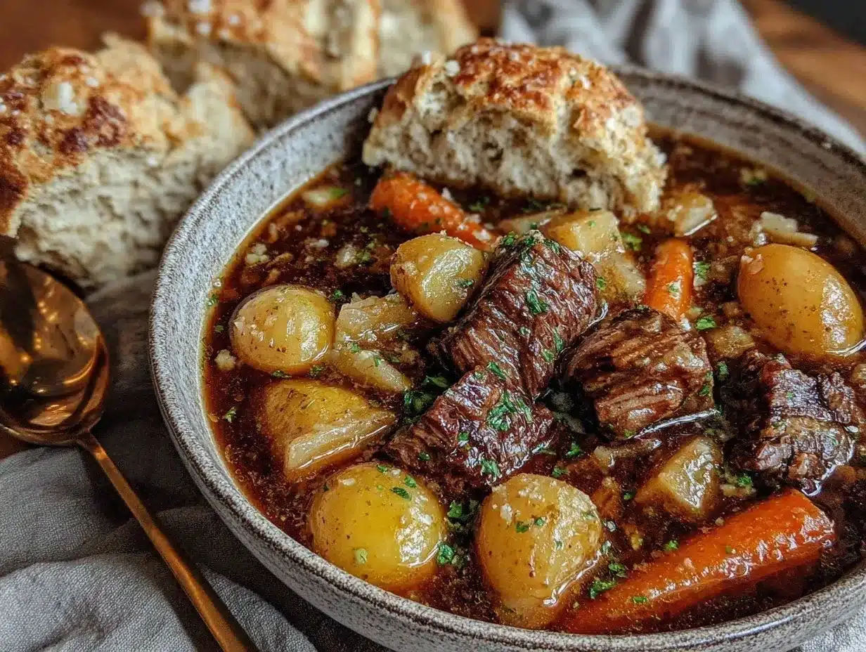 Irish Lamb Stew with Guinness preparation steps