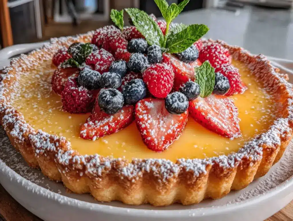 lemon curd tart - featured image