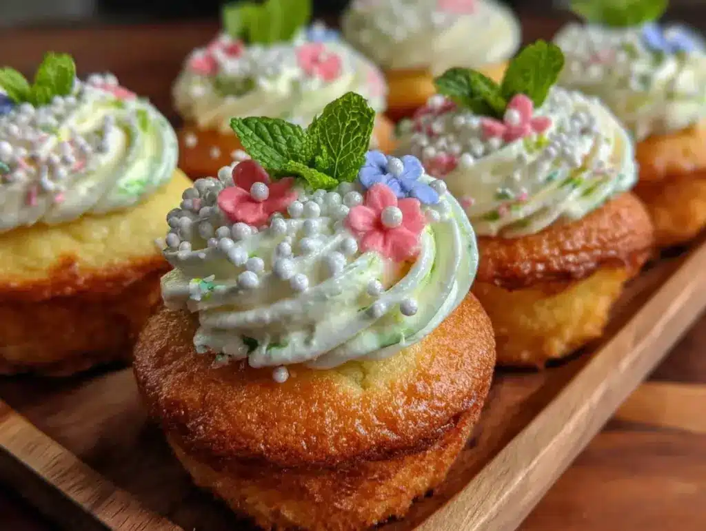 light and fluffy spring cupcakes - featured image
