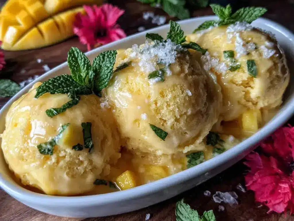 mango sorbet recipe - featured image