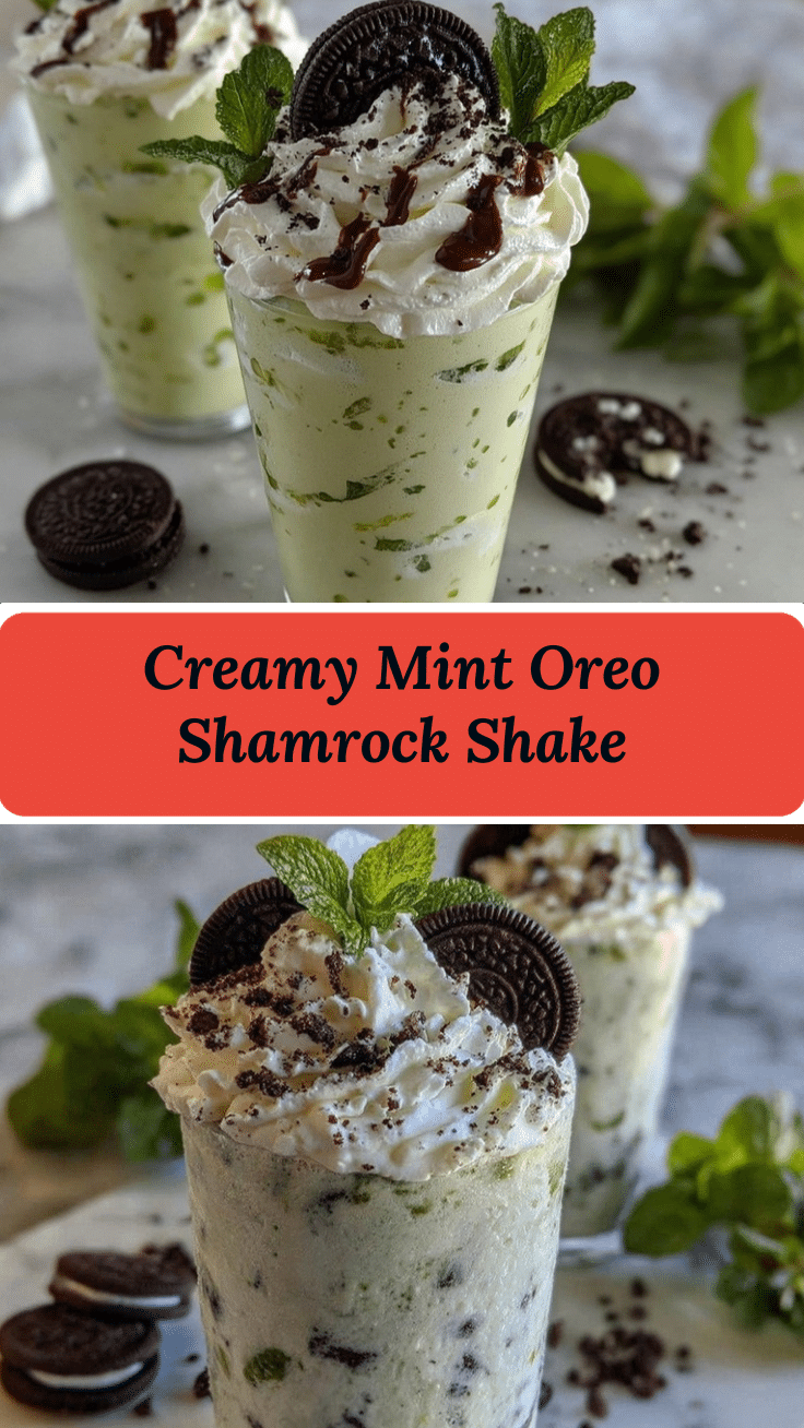 Mint Oreo Shamrock Shake recipe
