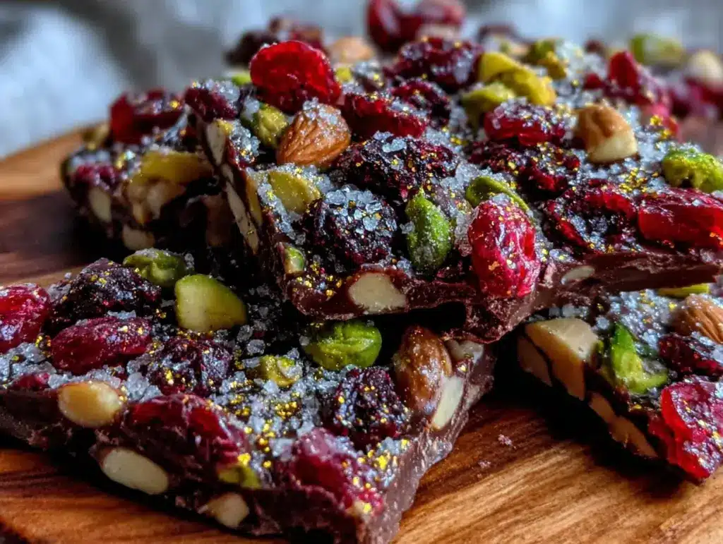 new years chocolate bark - featured image