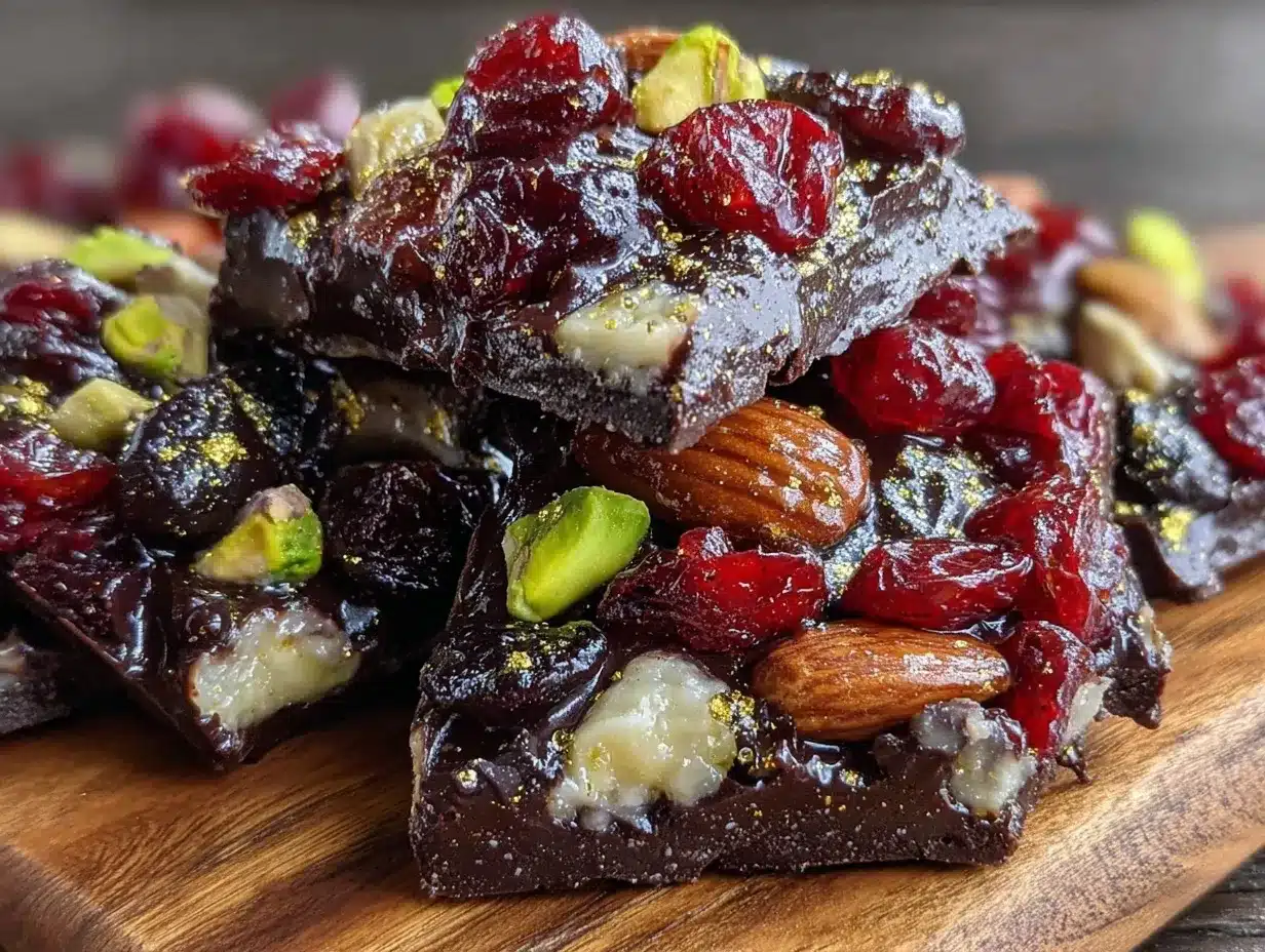 new years chocolate bark preparation steps