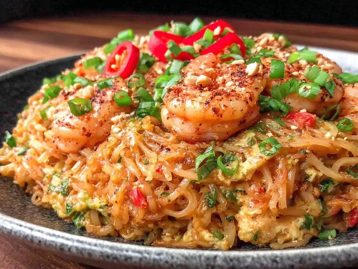 Pad Thai with Shrimp preparation steps