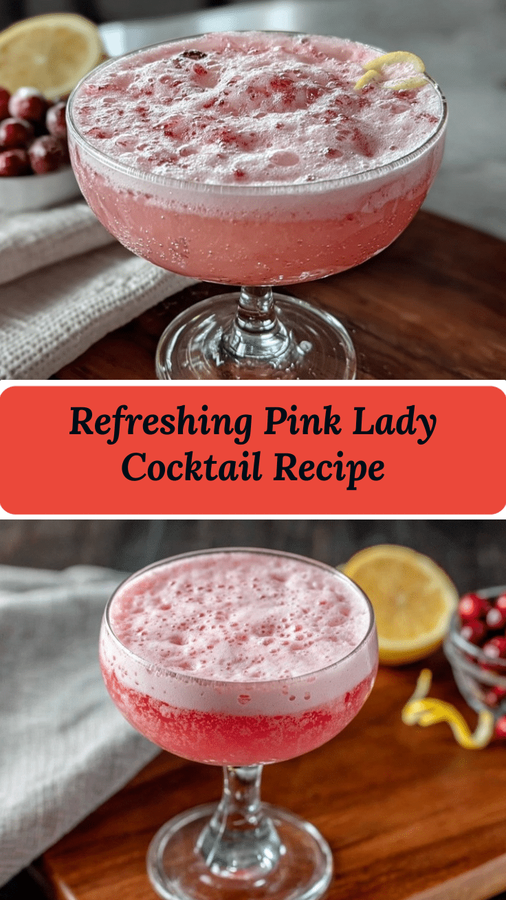 Pink Lady cocktail recipe recipe