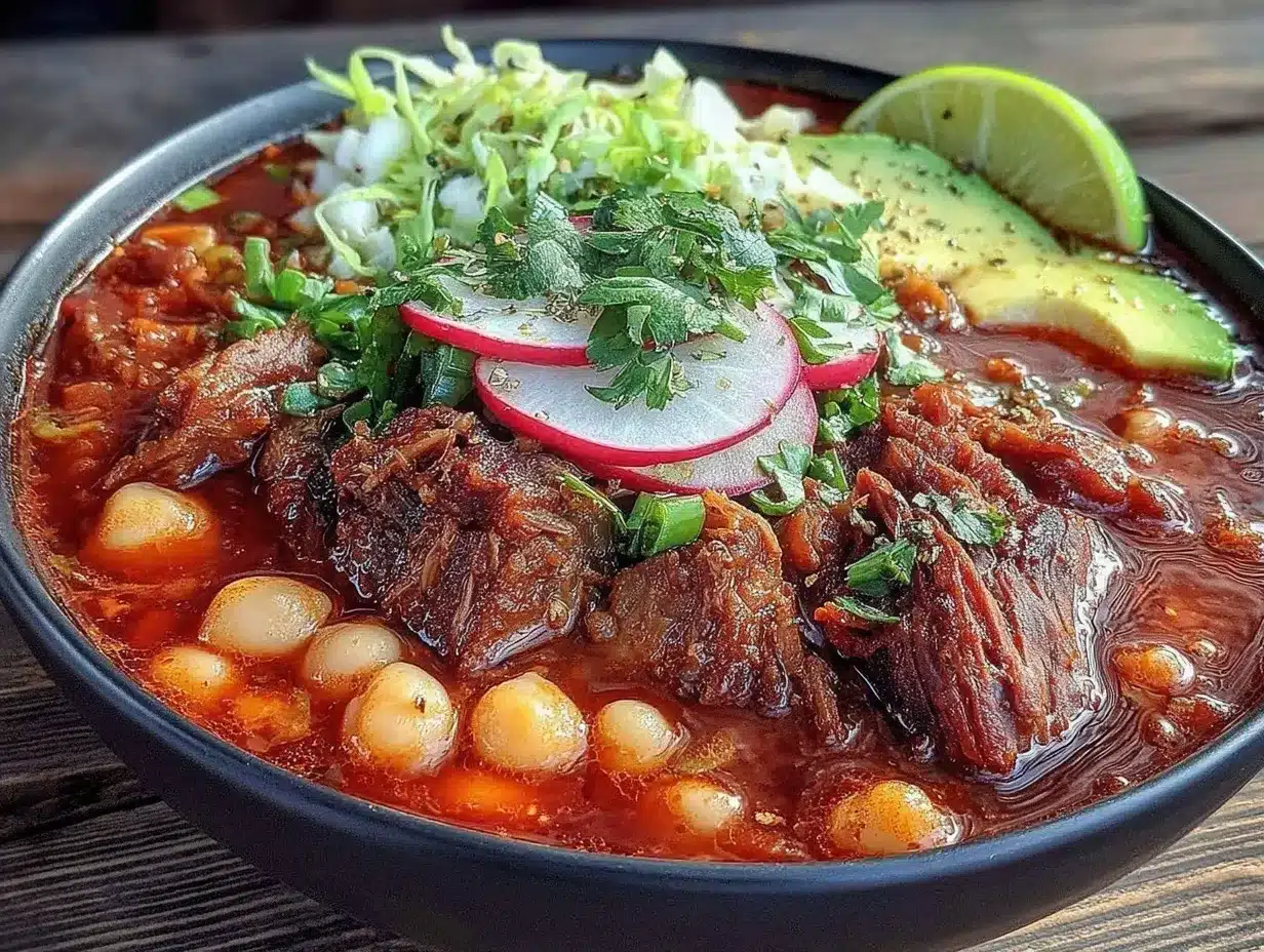 Pozole Rojo preparation steps