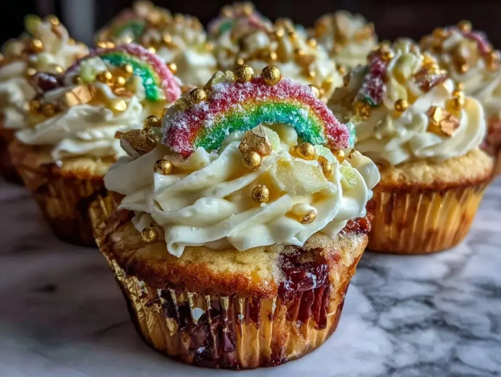 Rainbow Pot of Gold Cupcakes - featured image