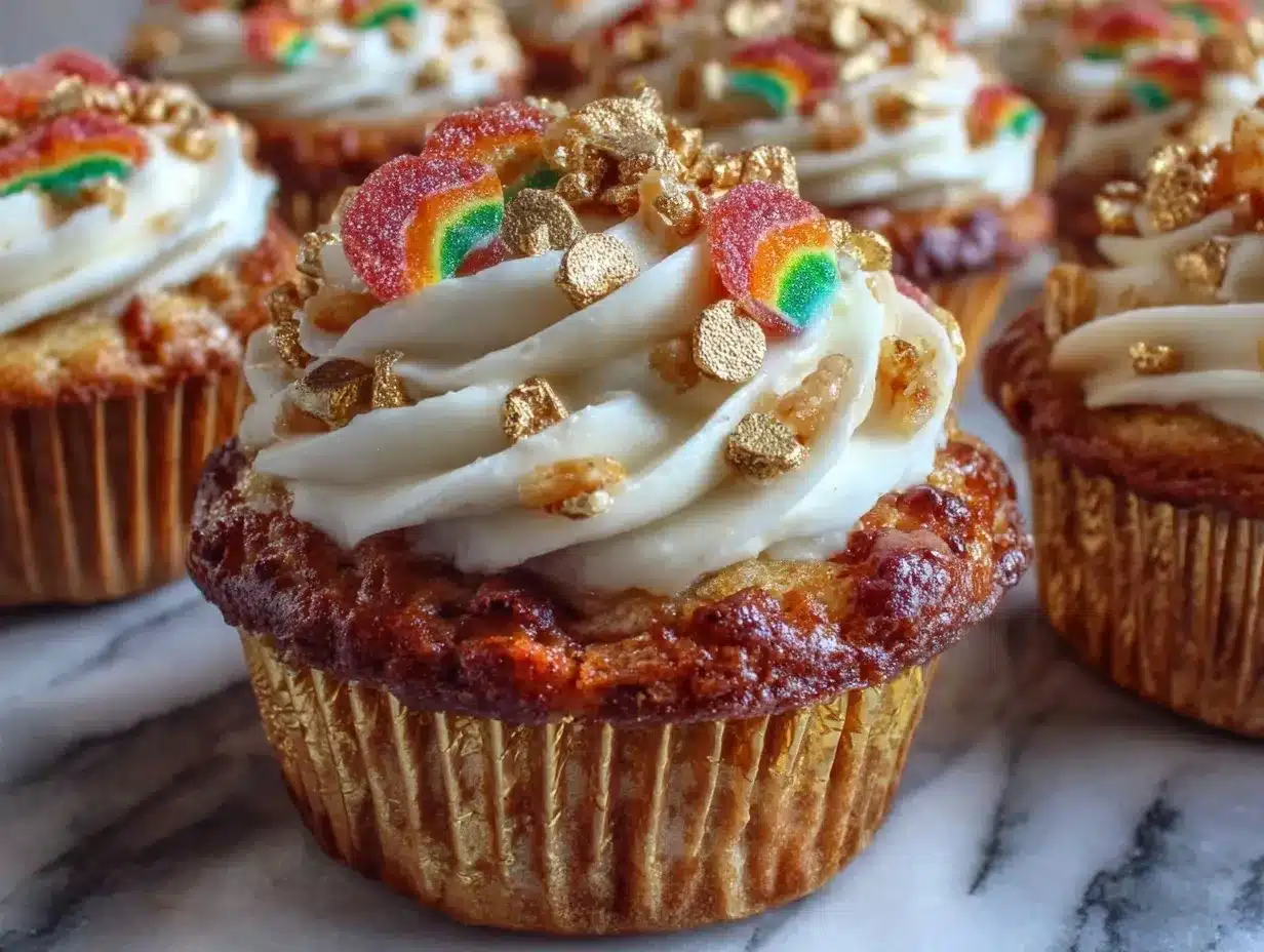 Rainbow Pot of Gold Cupcakes preparation steps