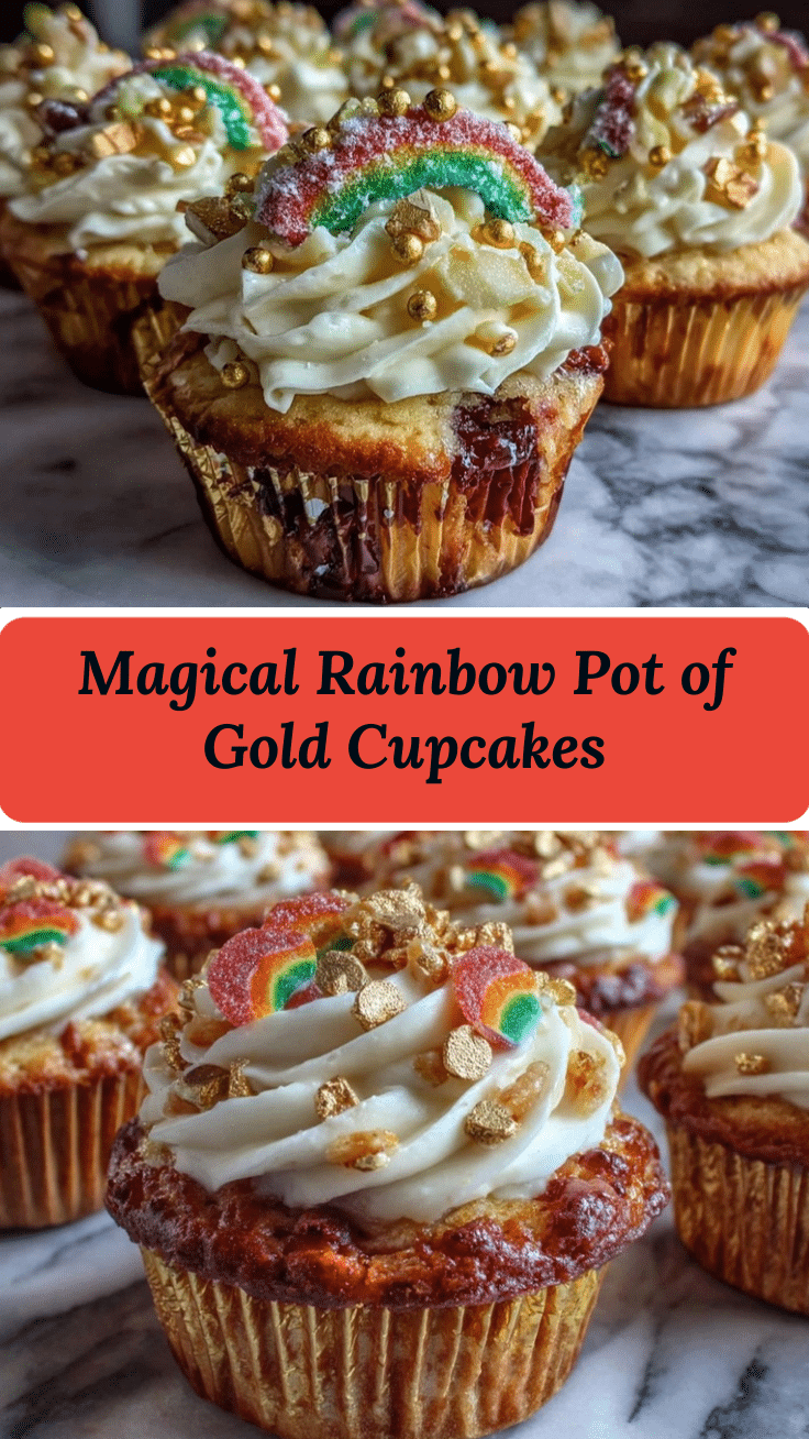 Rainbow Pot of Gold Cupcakes recipe