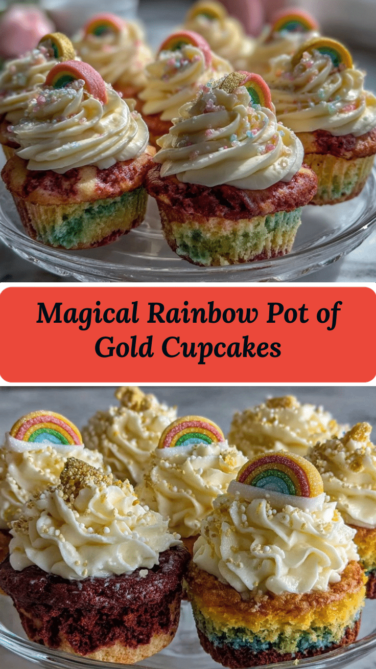 Rainbow Pot of Gold Cupcakes recipe