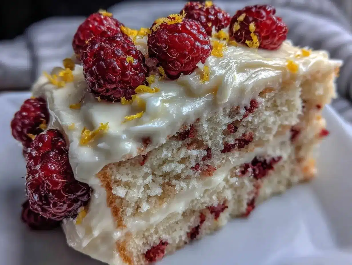 Raspberry Lemonade Cake preparation steps