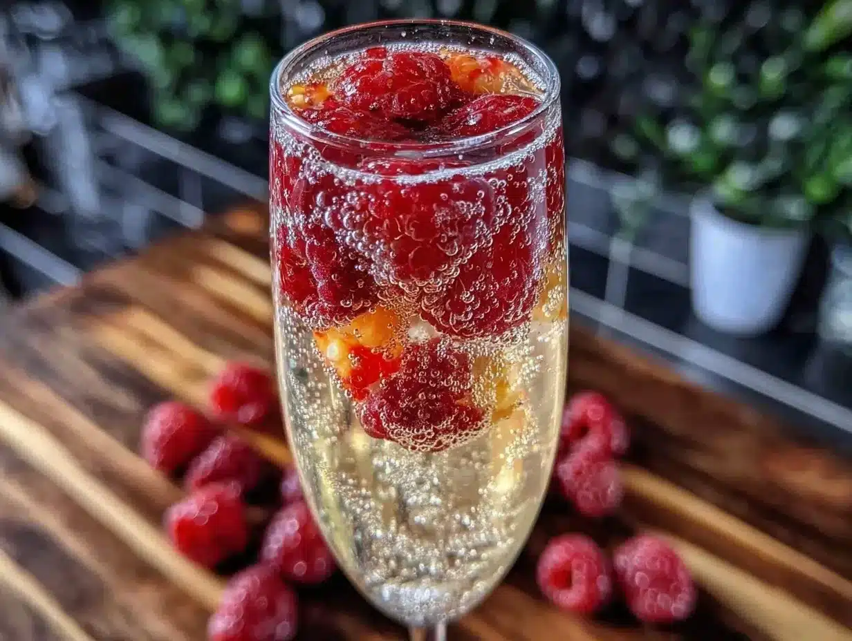 Refreshing Champagne Cocktail preparation steps