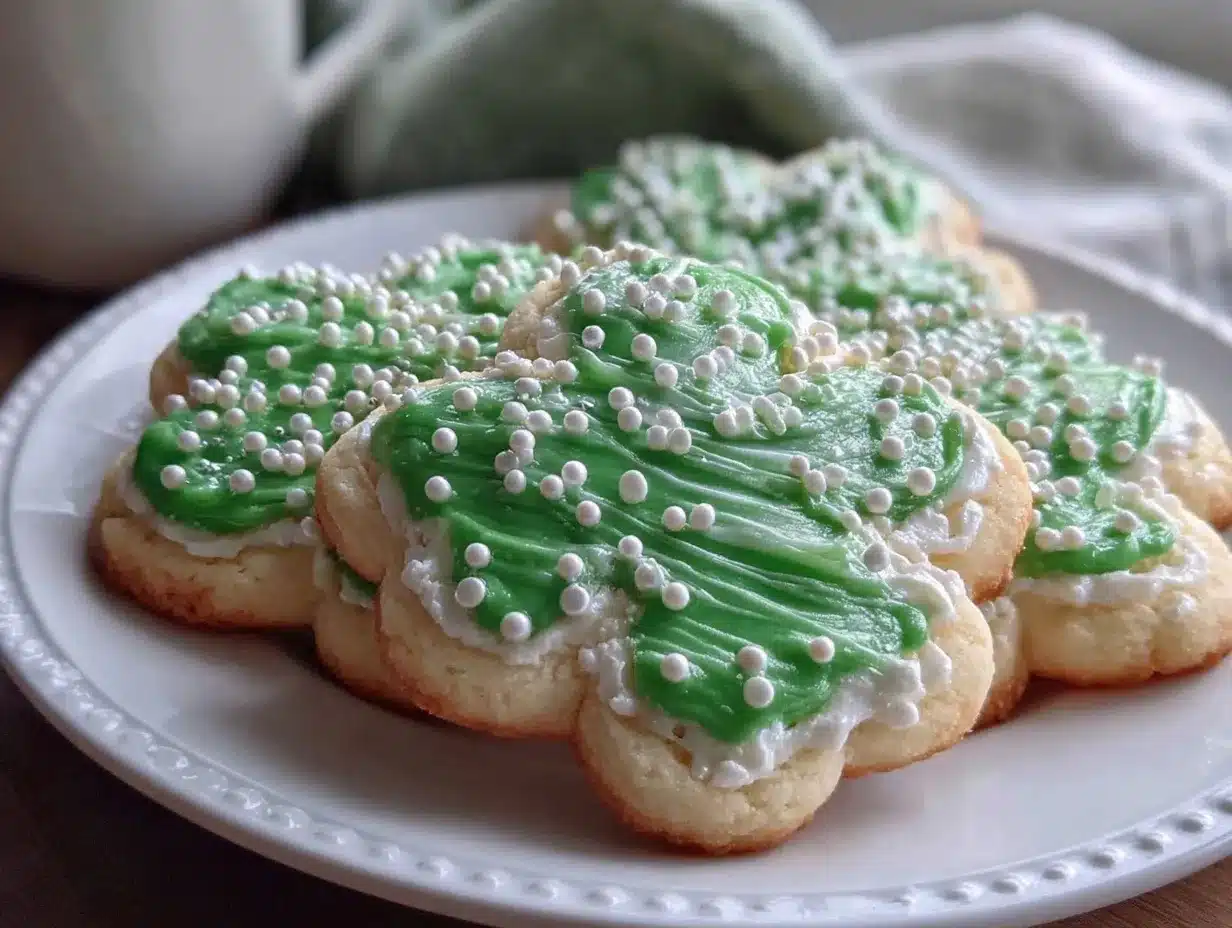 Shamrock sugar cookies preparation steps