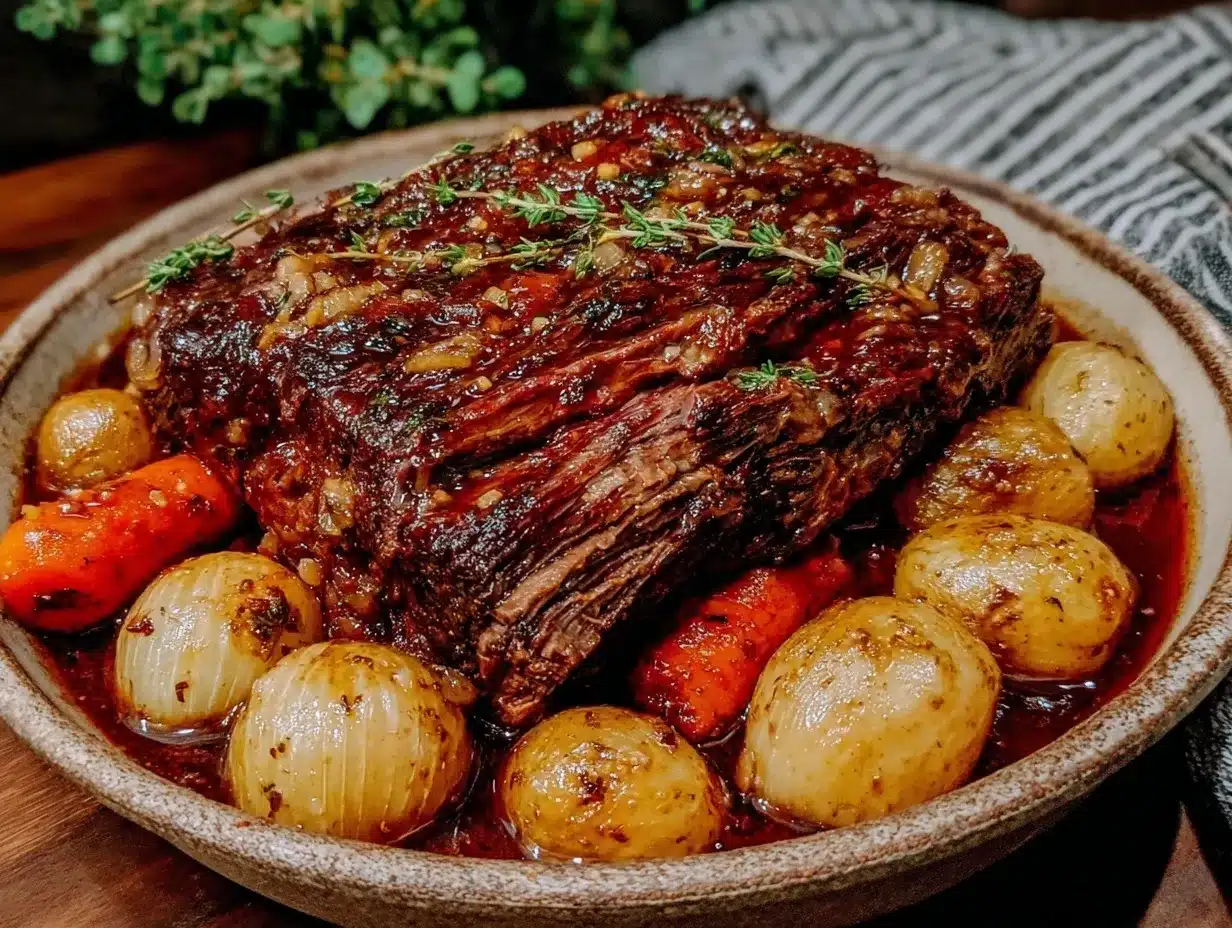 slow cooker pot roast preparation steps