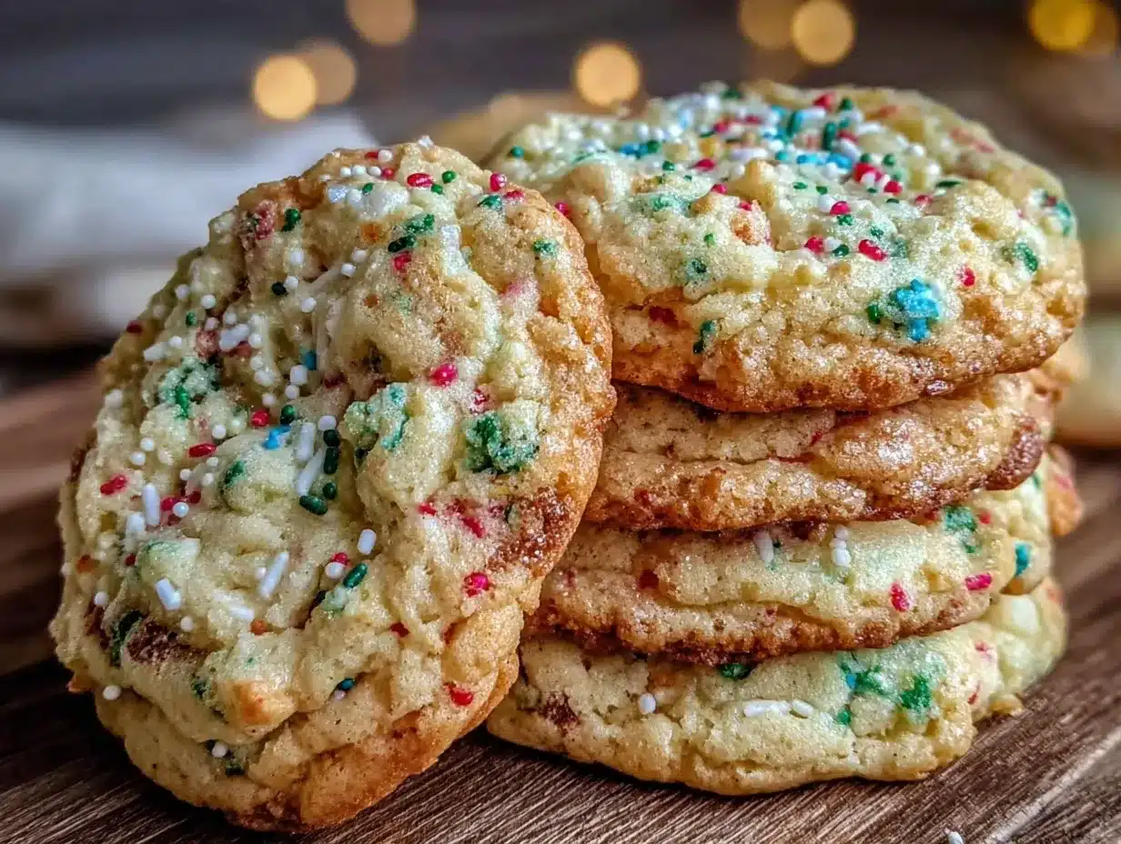 soft and chewy confetti cookies preparation steps
