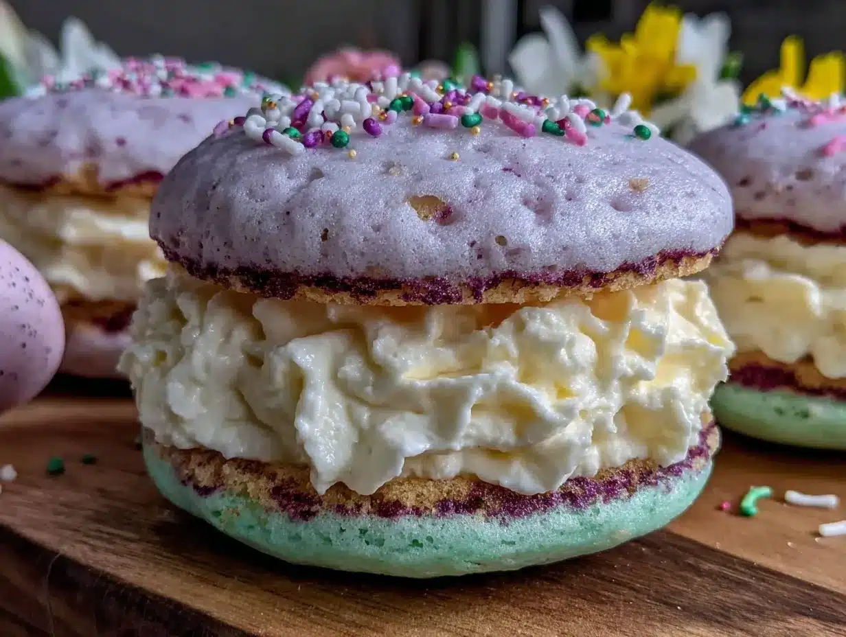 soft and fluffy Easter whoopie pies preparation steps
