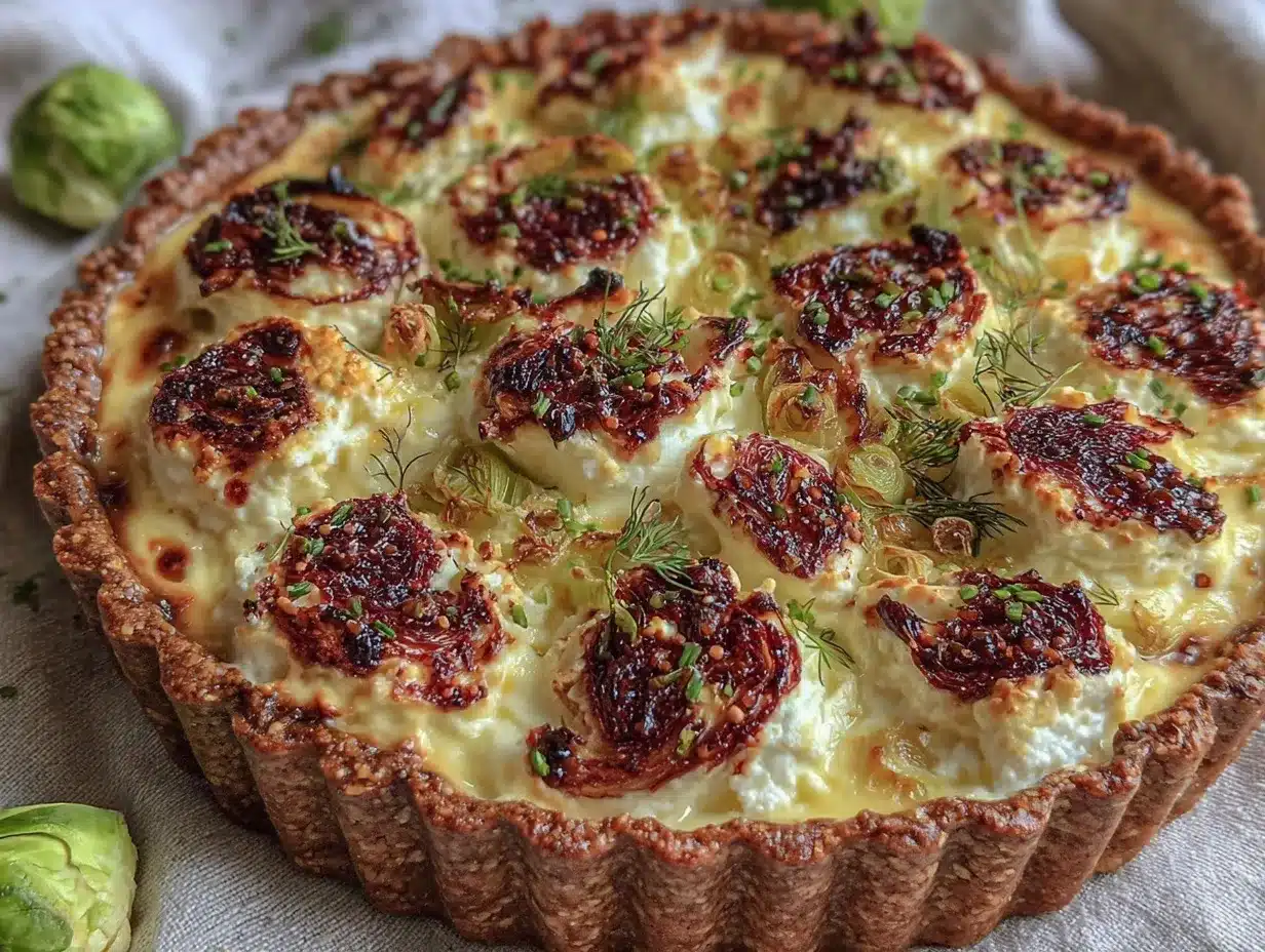 spring onion and goat cheese tart preparation steps