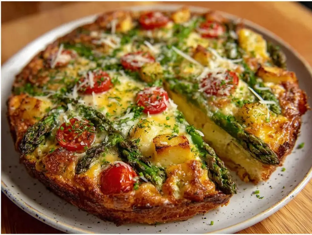 spring vegetable frittata - featured image