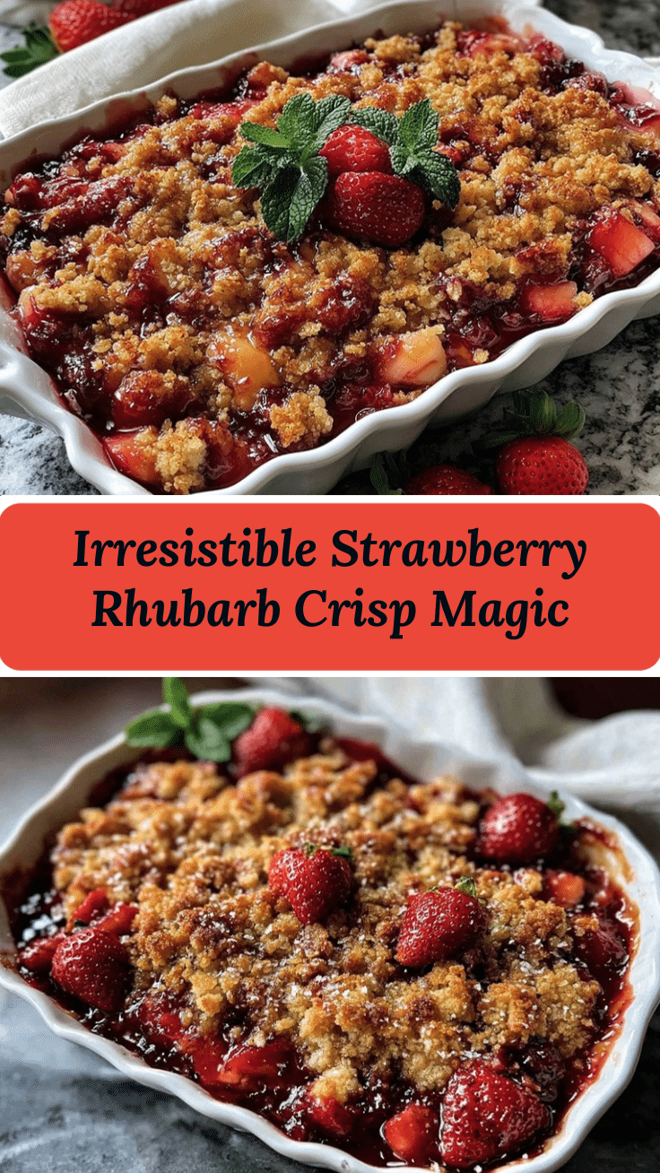 strawberry rhubarb crisp recipe
