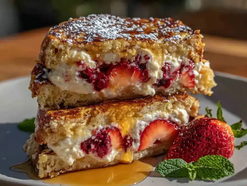 strawberry stuffed french toast - featured image