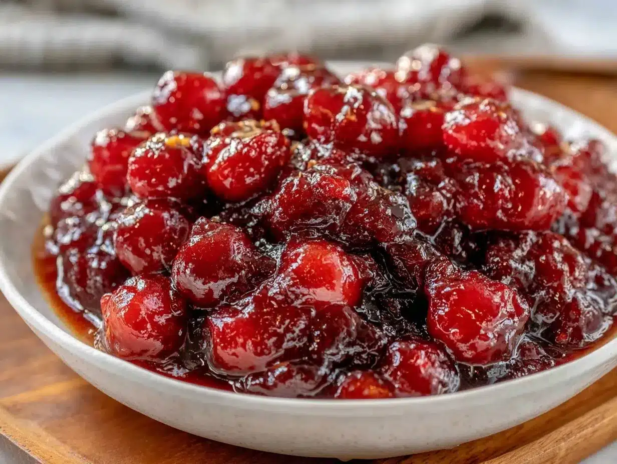 sweet cherry compote preparation steps