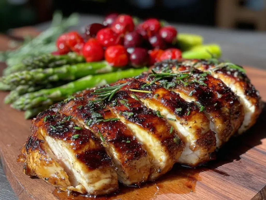 tender grilled chicken breast - featured image