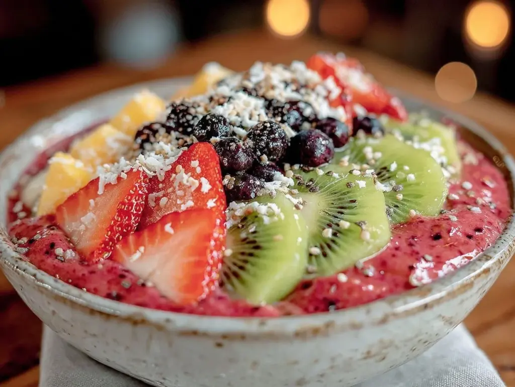 tropical smoothie bowl recipe - featured image