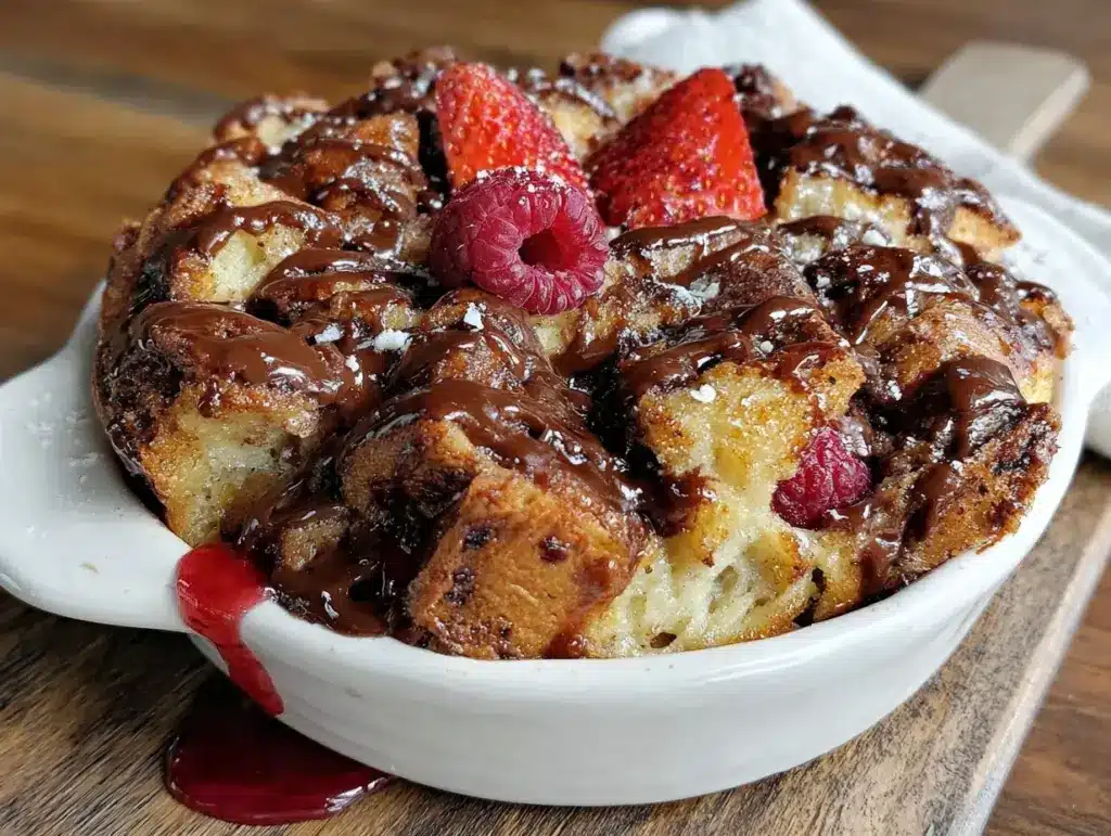 valentines bread pudding recipe - featured image