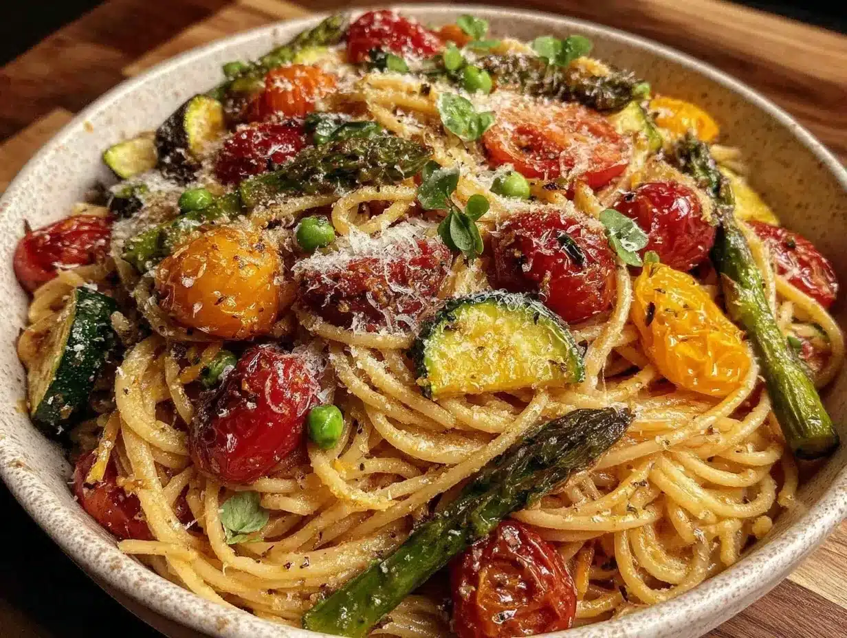 Vegetable Primavera Pasta preparation steps
