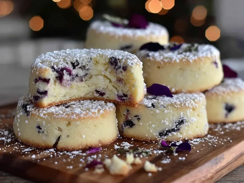 Violet Shortbread Cookies - featured image